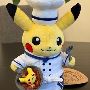 Pokemon Cafe Pikachu Plush with Chef Hat